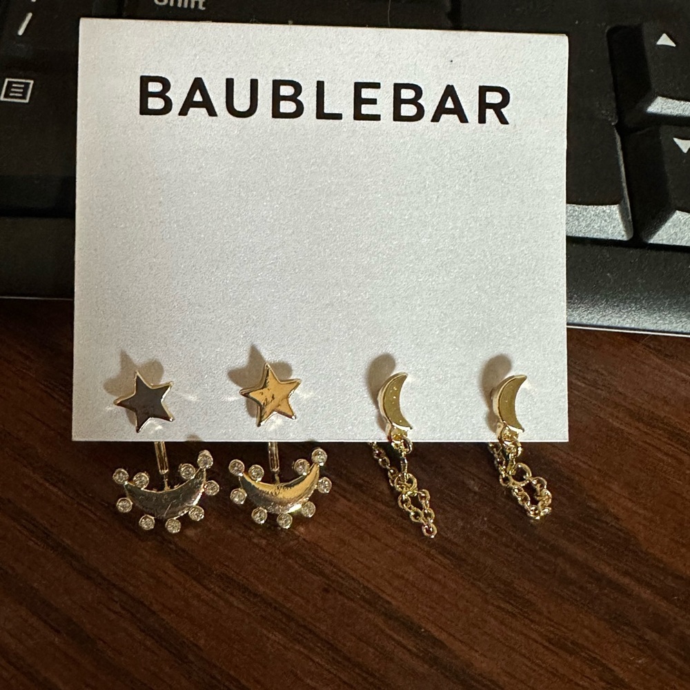 BaubleBar Gold Geometric Earrings
